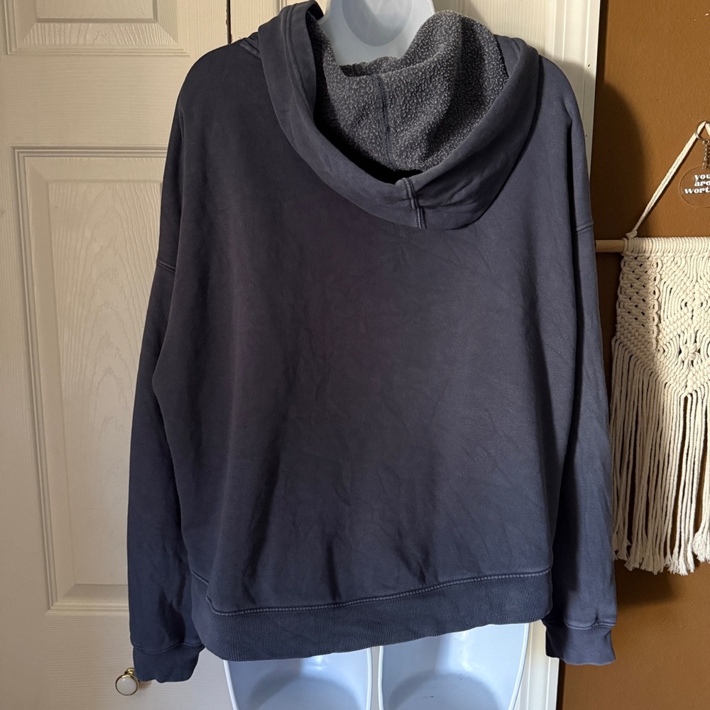 GAP Stone Washed Navy Blue Hoodie Sweatshirt / Size M - Picture 7 of 8